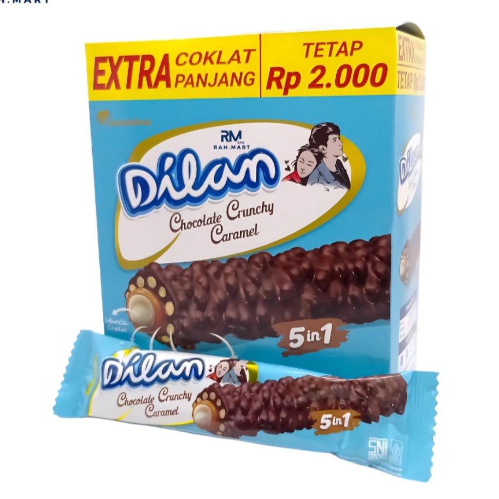

Wafer Dilan Box isi 12 Chocolate Crunchy Caramel Dilan Satuan @24gr
