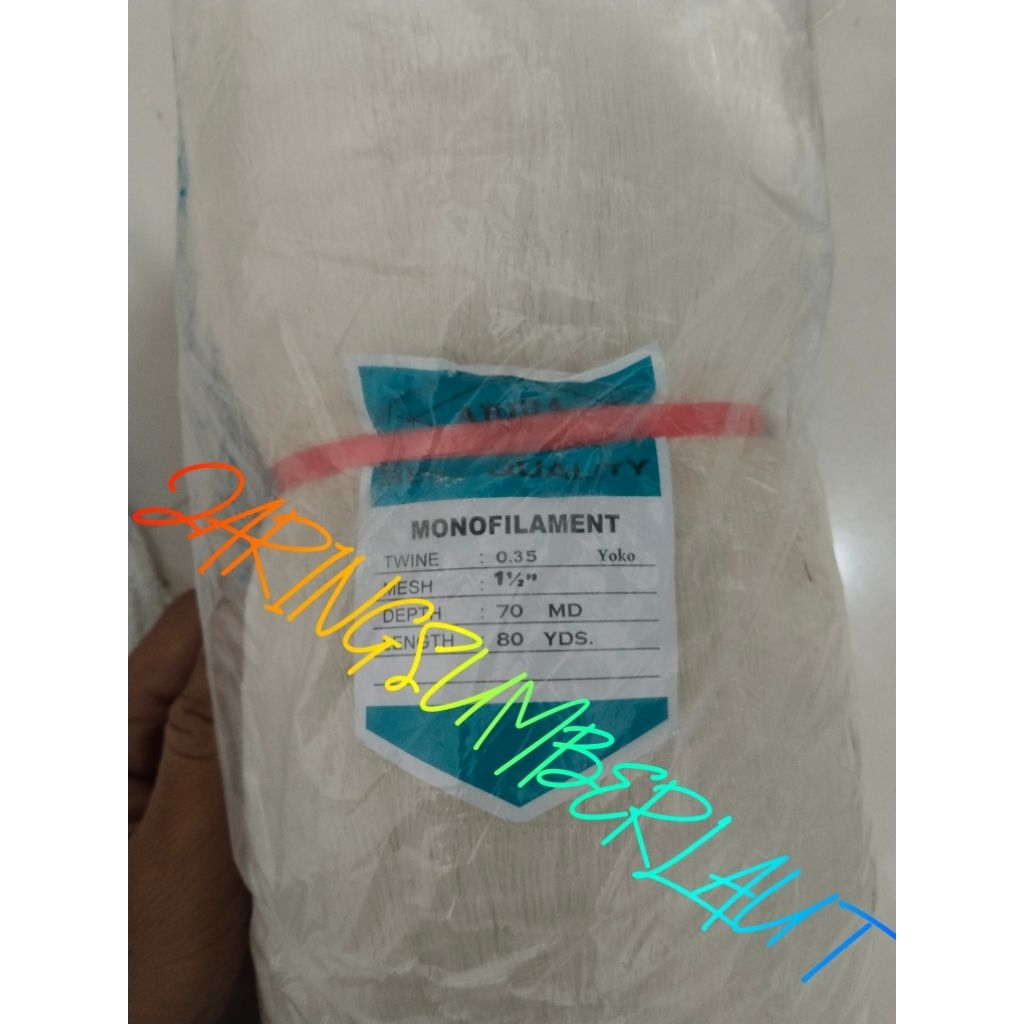 jaring ikan arida 1½ inch 0.35 70md/80yds yoko jaring ikan kecil jaring bahan jala bahan anco jaring