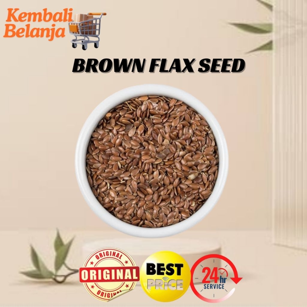 

Brown Flax Seeds 250 Gram / Flaxseed Coklat/ Biji Rami/ Brown Flax Seed