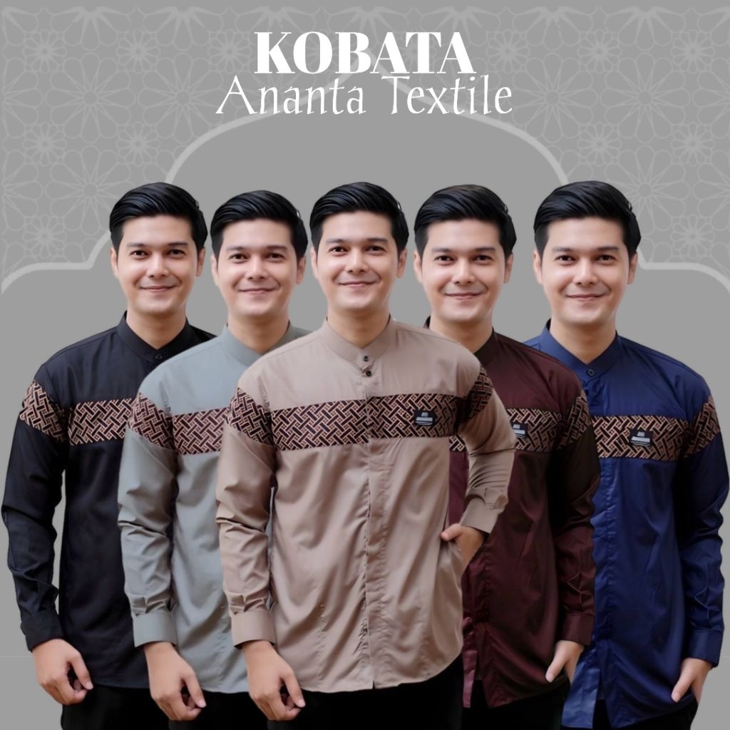 Baju Koko Pria Dewasa TOYOBO Lengan Panjang Motif Kombinasi Batik TERBARU