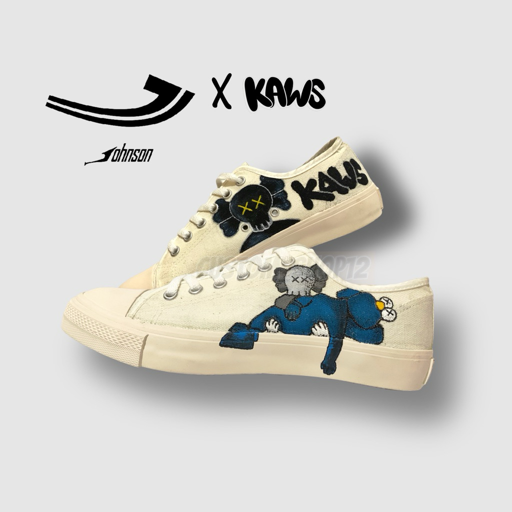 sepatu Johnson x Kaws - johnson custom - sepatu custom kaws