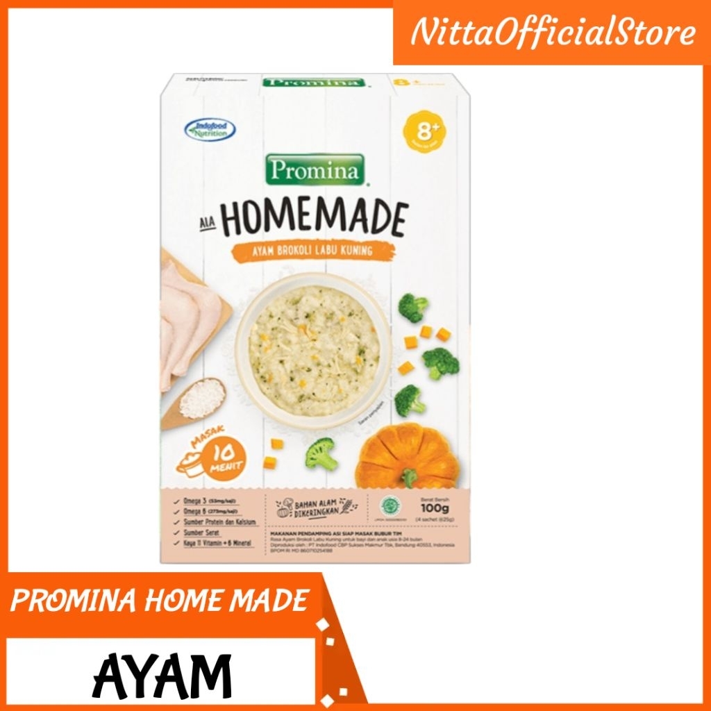 

PROMINA HOME MADE Bubur Bayi 100gr 8 Bulan+