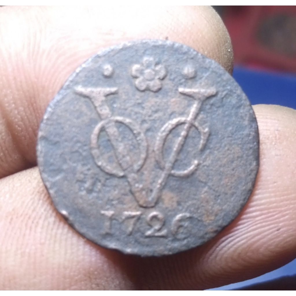 Koin VOC 1 Duit Holland 1726(-)