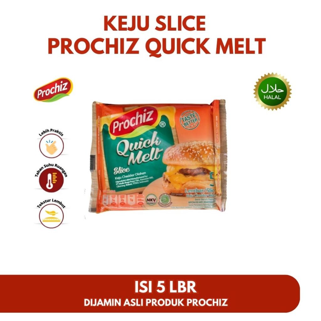 

PROCHIZ QUICK MELT 85 GR - 5 SLICE CHEESE