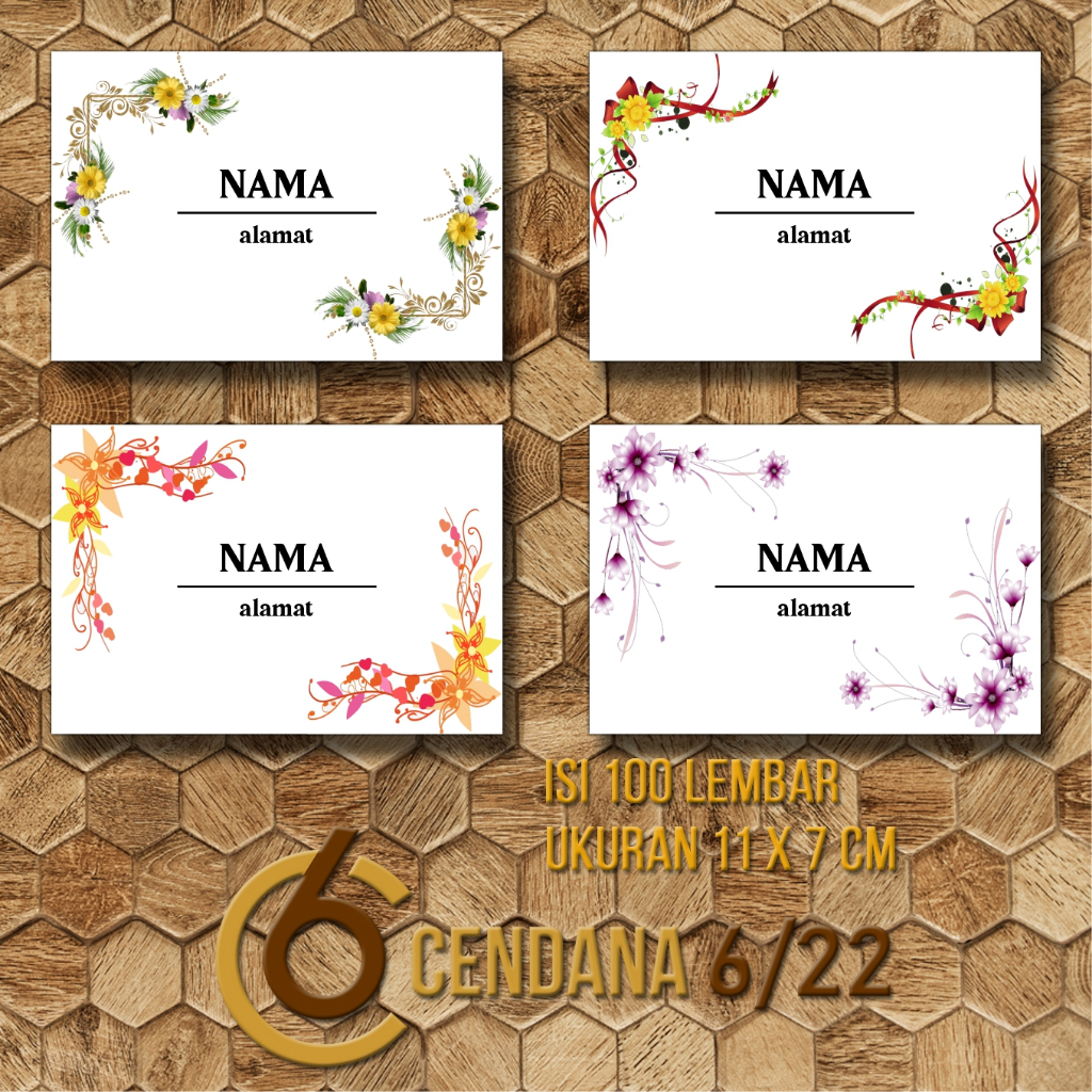 

Amplop Undangan Custom ukuran 11x7cm Nama Alamat Logo