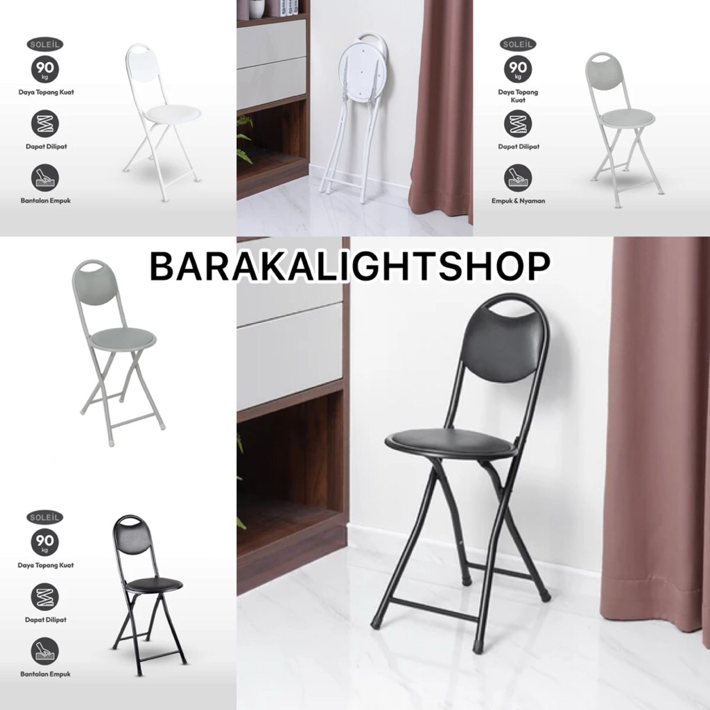 ACE SOLEIL KURSI LIPAT SHOLAT & SERBAGUNA KULIT/ACE SOLEIL FOLDING CHAIR/ACE KURSI PORTABLE/ACE KURS