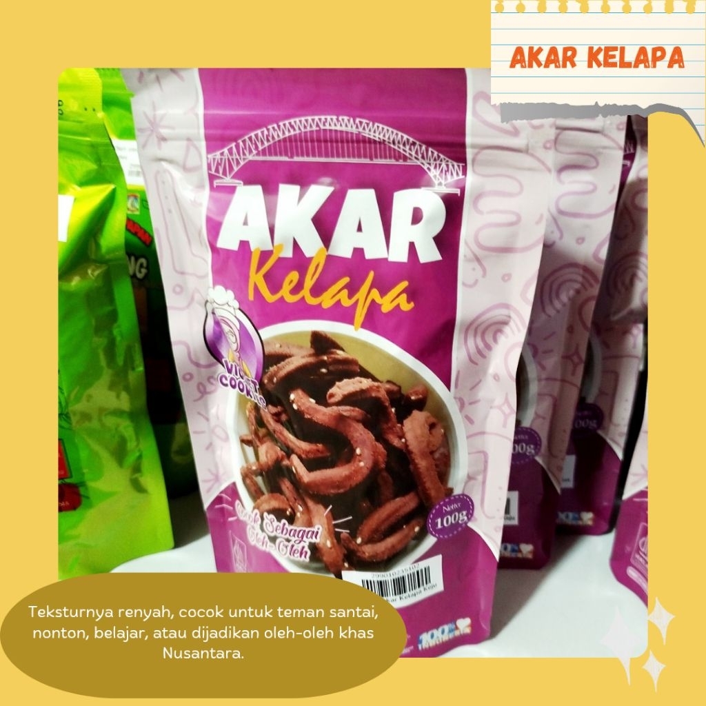 

Akar Kelapa Violet Cookies – Renyah Gurih Manis, Rasa Keju & Coklat (100gr)