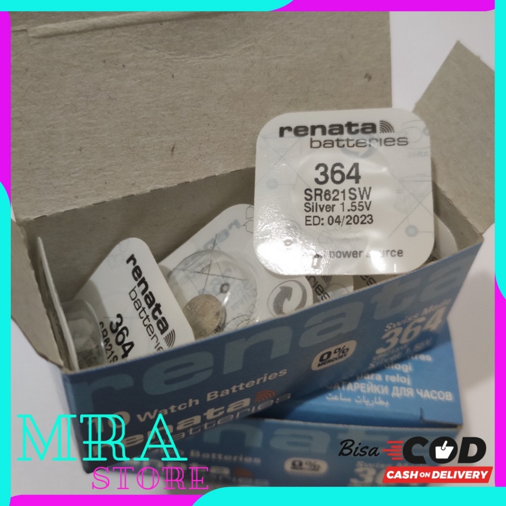BATRE RENATA 364 SR621SW SR621 SR 621 SW 364 BATTERY BATERAI ORIGINAL SWISS