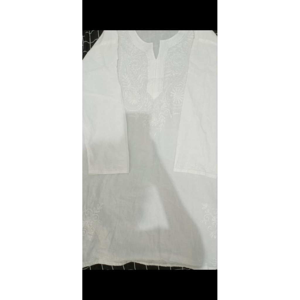 kurti single India putih jumbo