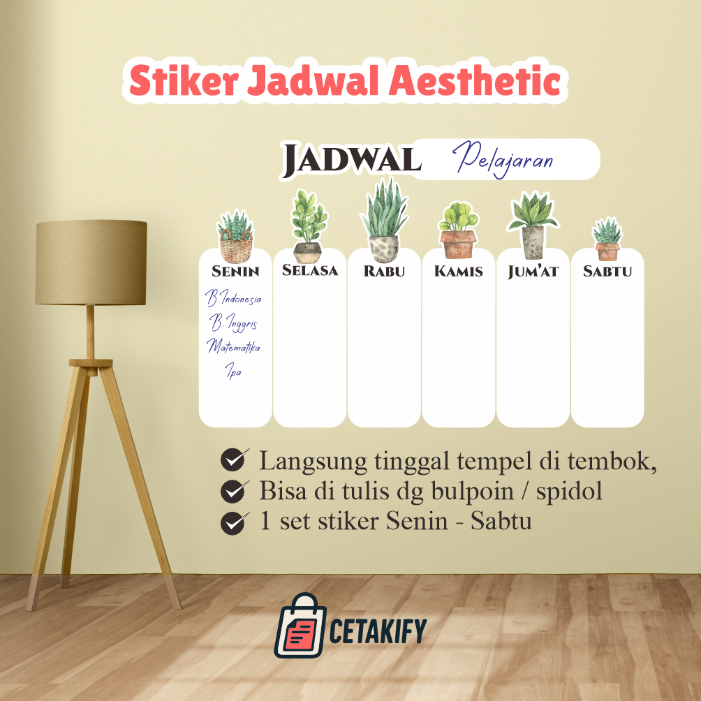 

Stiker Jadwal Aesthetic – Planner Harian & Mingguan