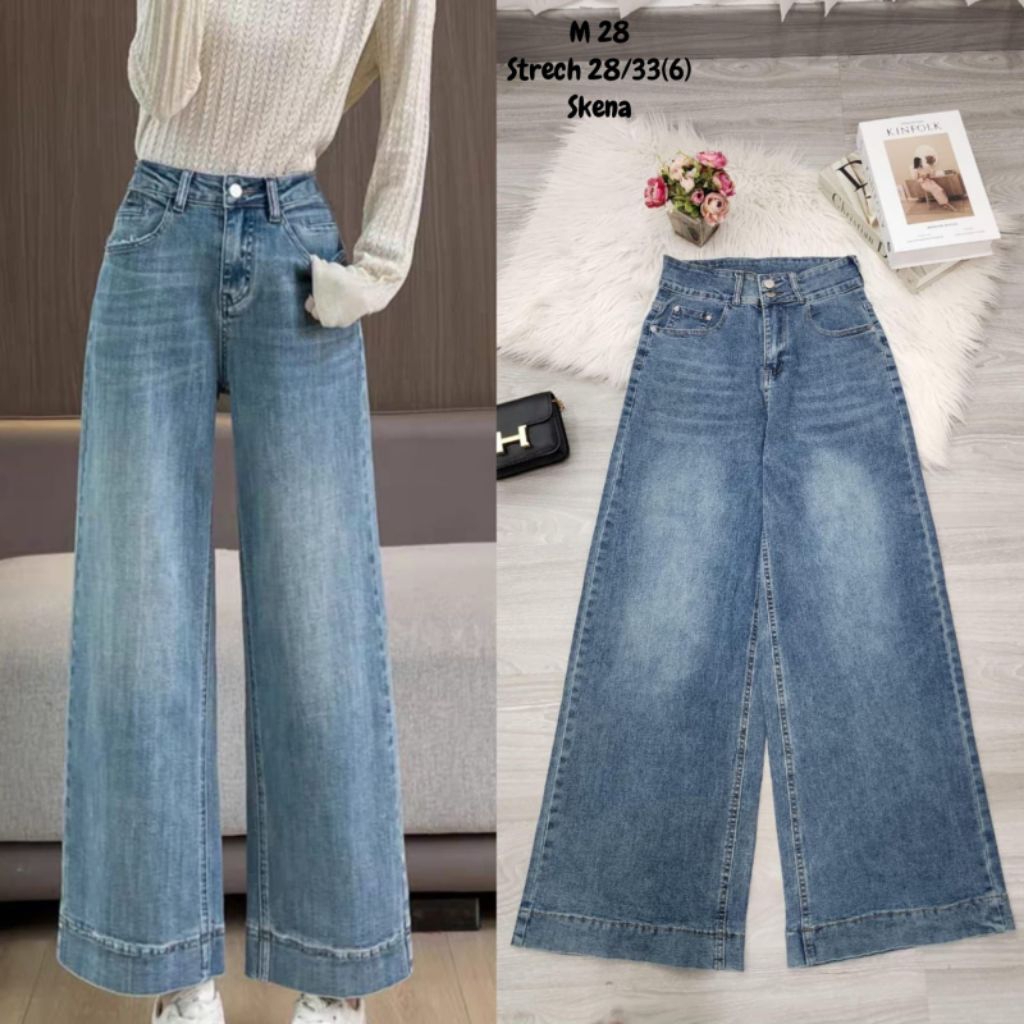 Celana Jeans Skena wanita hightwise strech