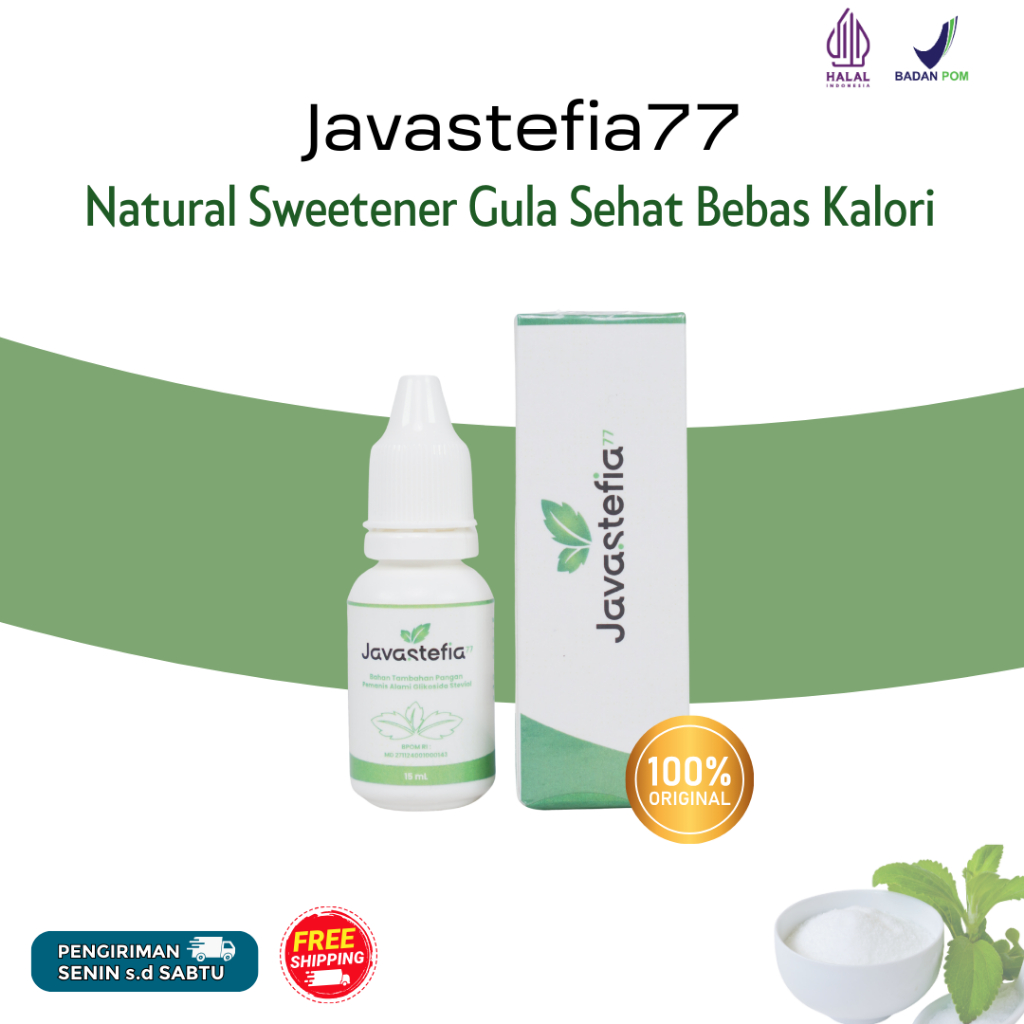 

Javastefia Original Natural Sweetner Gula Sehat 0 kalori 15 ml