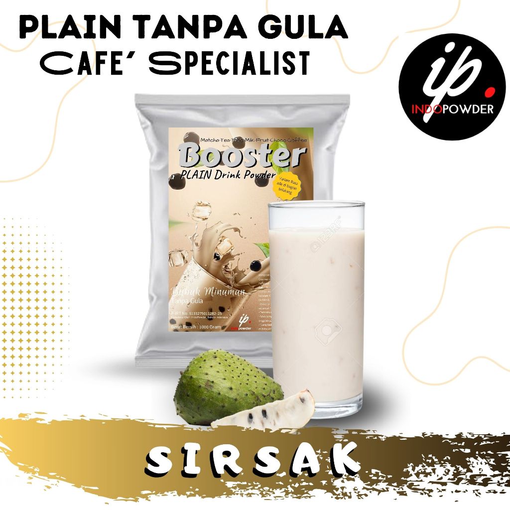 

Indopowder - Bubuk Tanpa Gula / Plain SIRSAK 1Kg Untuk Cafe, Waralaba & Usaha Minuman Kekinian