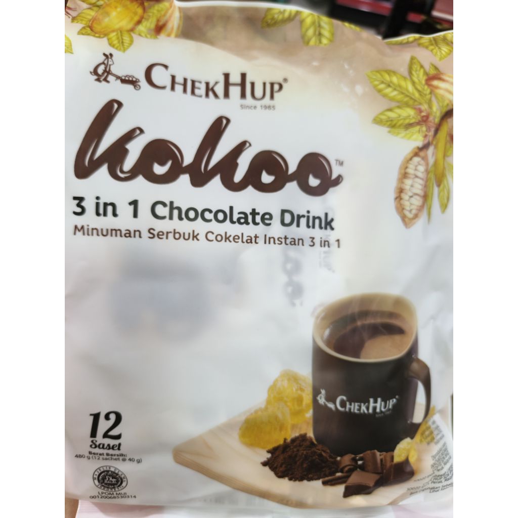 

Chek Hup Kokoo Hot Chocolate Drink 480gr 12 sachet