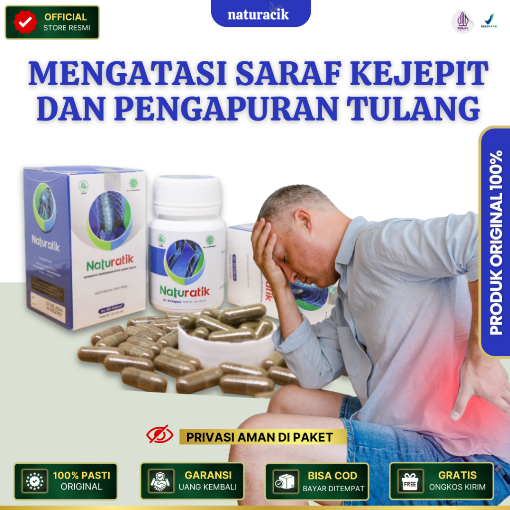 Naturatik – Kapsul Herbal Nyeri Sendi, Obat Pengapuran Tulang, Sakit Lutut & Pinggang