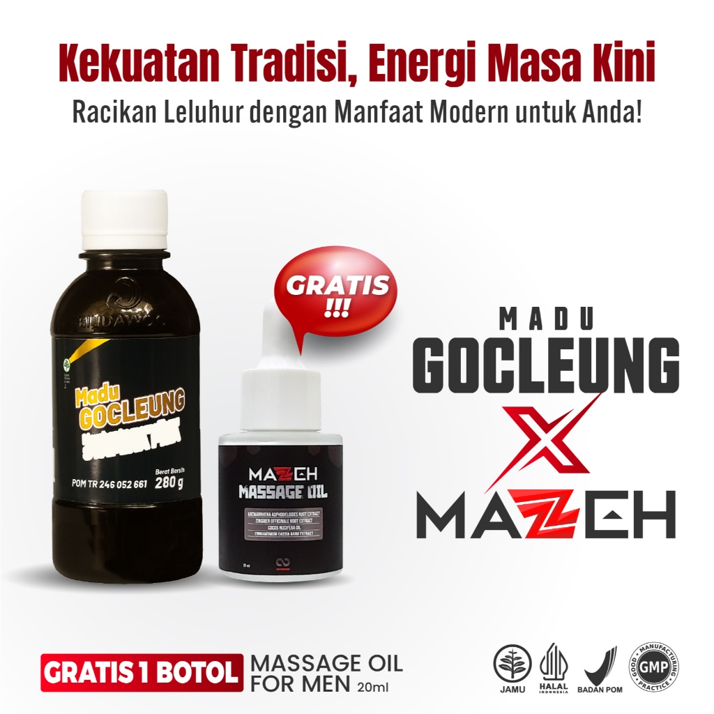 Madu Gocleung 280g Stamina Pria Kuat Tahan Lama Free Massage Oil 1 Botol