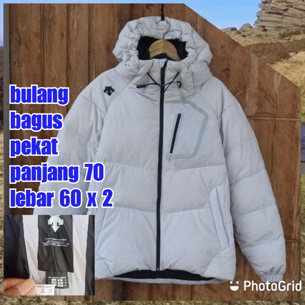 jaket gunung outdoor puffer gelembung winter salju bulang bulu angsa descente