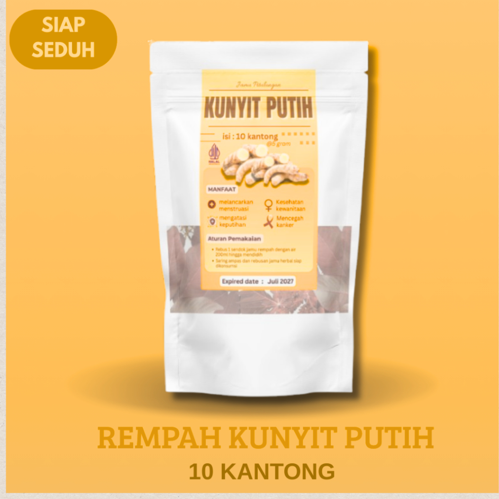 

rempah herbal rimpang kunyit putih 10kantong
