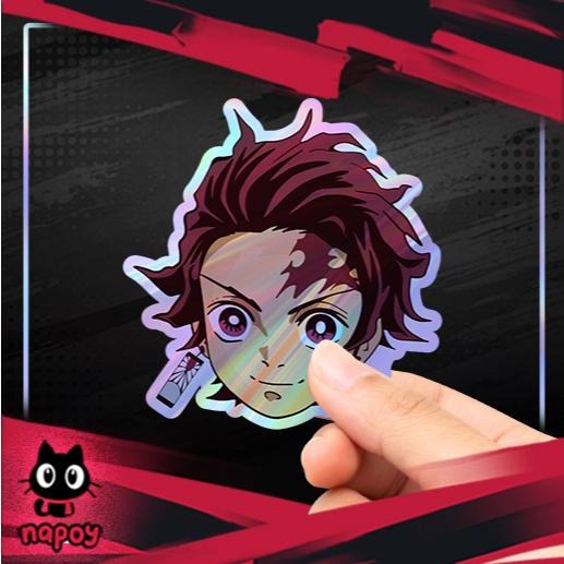 

Stiker Hologram Anime Demon Slayer Tanjiro Kamado Head V3