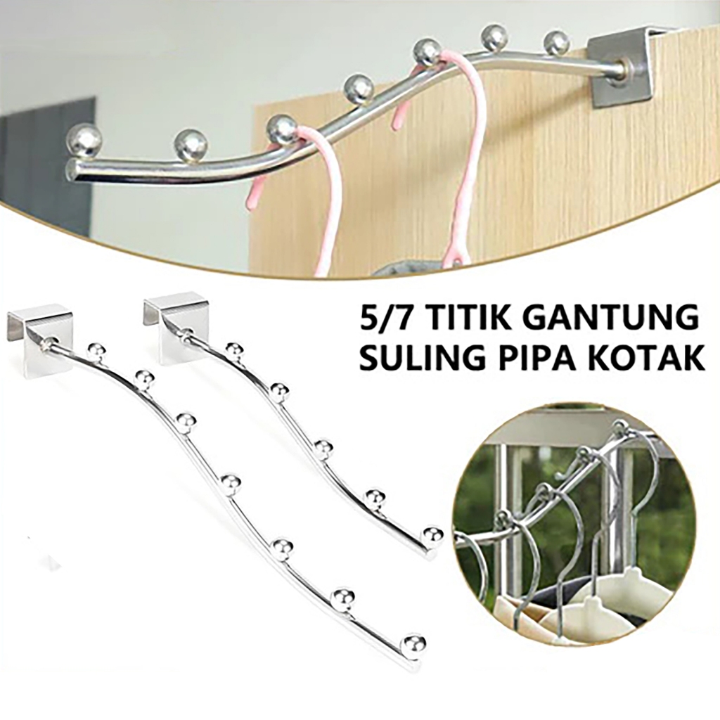 5/7Suling Gantungan Baju Pipa Kotak/Hanger Suling / Suling Belalai Tempel Tembok Suling Pipa Kotak /