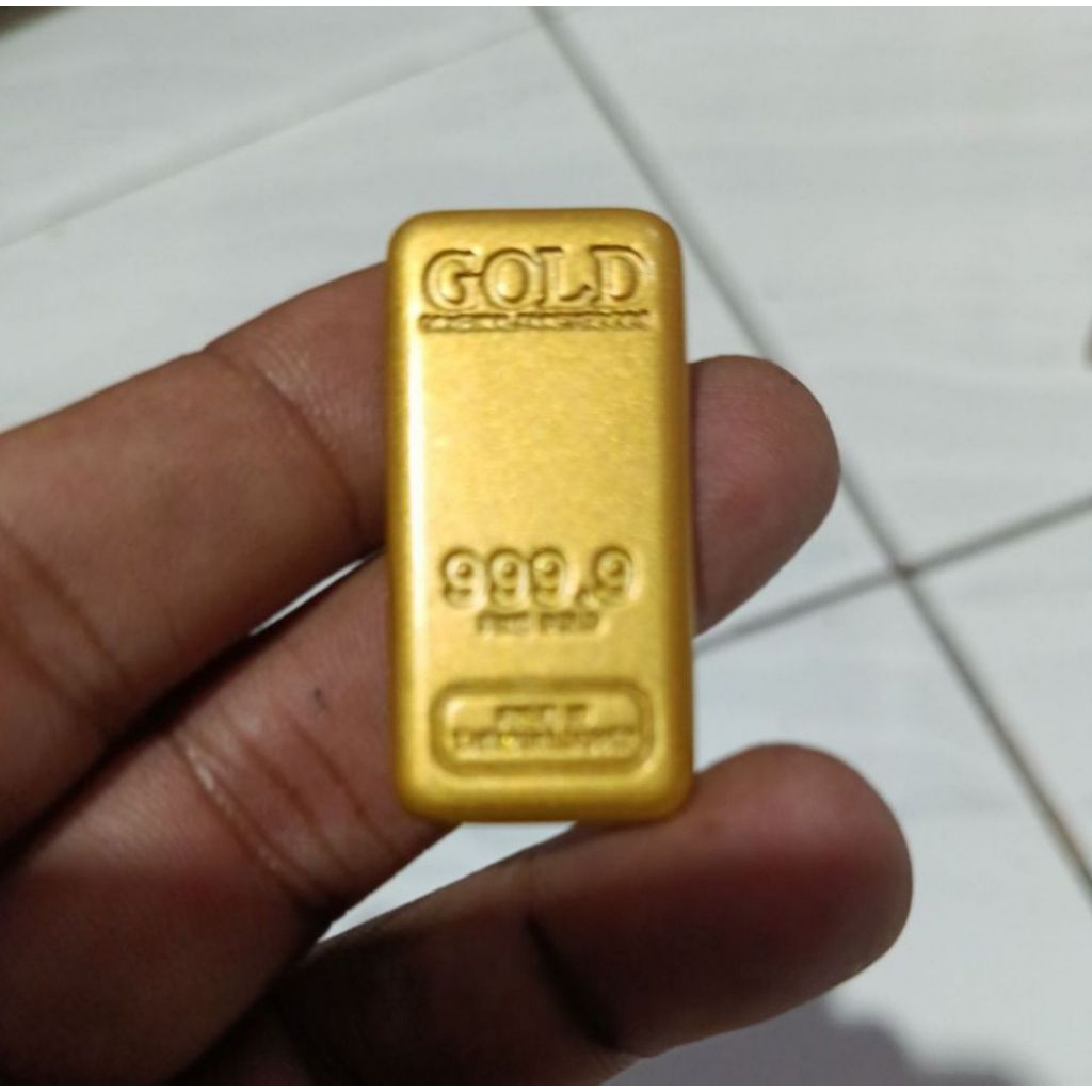 Koleksi Replika Mas Batangan Mini Bahan Kuningan Halus