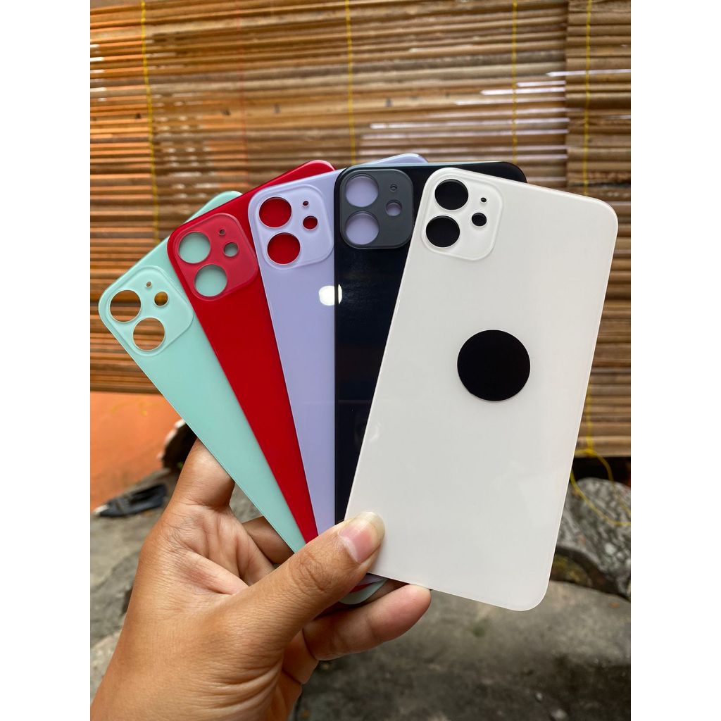 BACKDOOR IPHONE 11 IP 11 BACKGLASS BACKCOVER BACK GLASS DOOR COVER TUTUP BELAKANG KACA CASING CASSIN