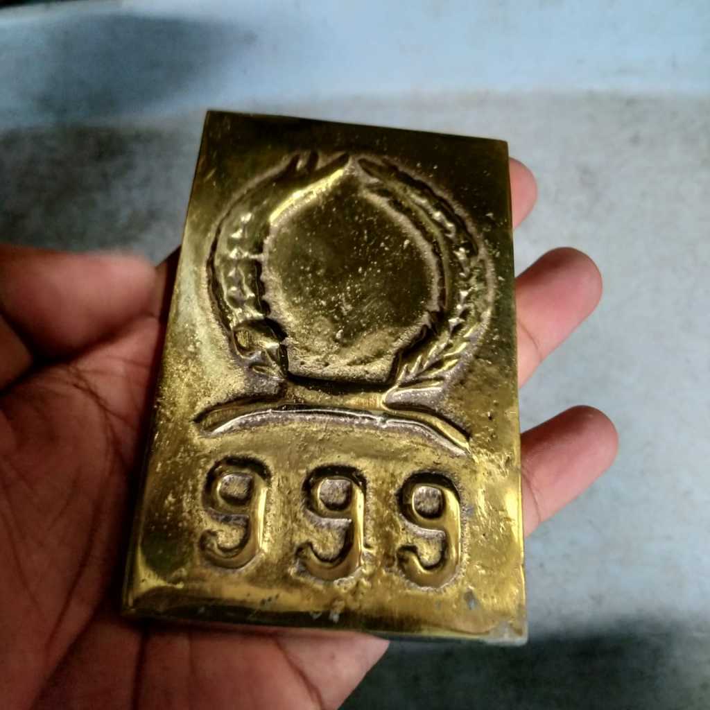 koleksi replika emas batangan padi kapas 999 mirip asli