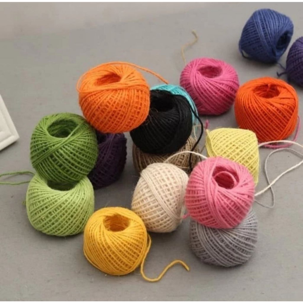 

Tali Goni Rami Dekorasi foto dan kerajinan tangan Warna 2mm 3mm 3ply Varian warna - Silver