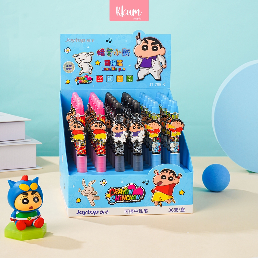 

Erasable Gel Pen 0.5 mm Colorful / Pulpen Gel Bisa Dihapus Karakter Shinchan Crayon