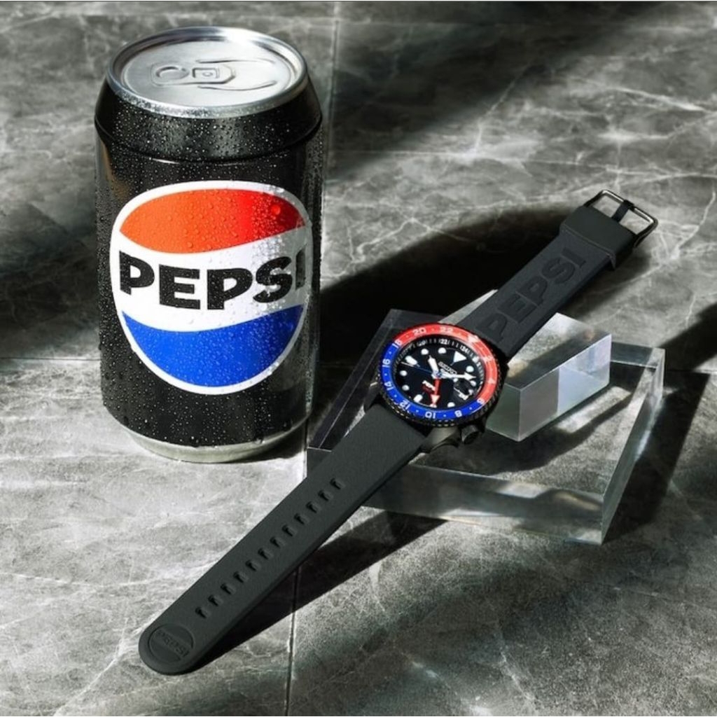 jam tangan pria ORIGINAL SEIKO SSK047K1 SEIKO PEPSI GMT AUTOMATIC LIMITED EDITION RUBBER STRAP