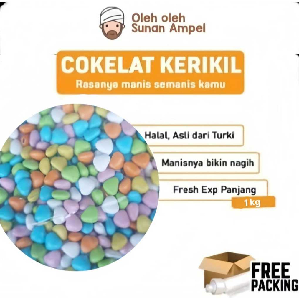 

COKELAT KERIKIL HATI 1KG ASLI KHAS TURKI MOODBOOSTER HALAL OLEH-OLEH HAJI UMROH