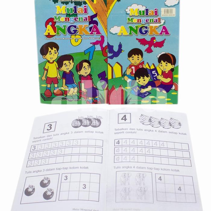 Belajar Menulis Abjad Huruf Angka Bilangan - Buku Anak TK PAUD