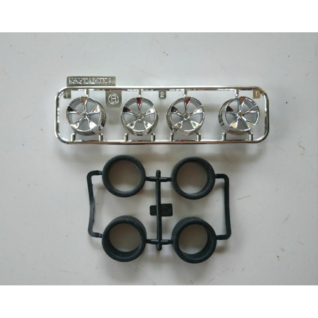 Velg Tamiya Medium 5 Spoke Metallic Chrome - Wheel Silver Plated