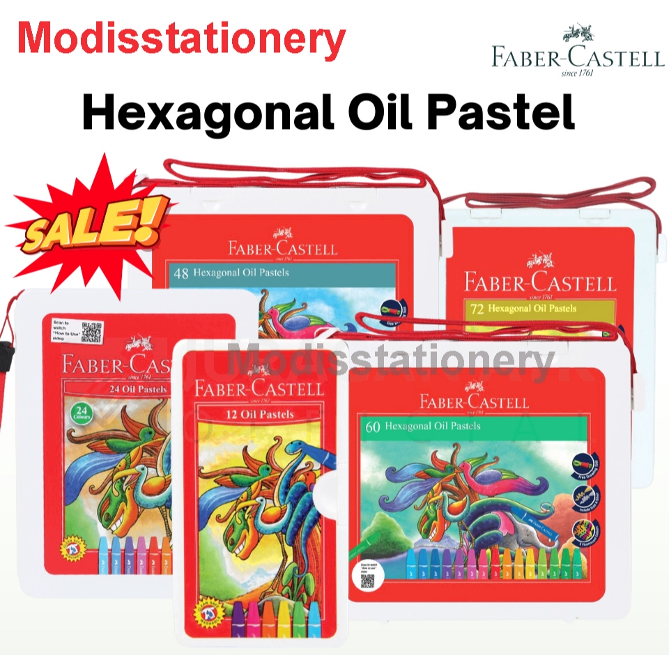 

FABER CASTELL HEXAGONAL OIL PASTEL ISI 12 24 48 60 72 WARNA COLORING