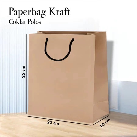 

[12 PCS] PAPER BAG POLOS /MOTIF READY STOK –TAS SOUVENIR HAJATAN AESTHETIC – KRAFT UK 22x25x10