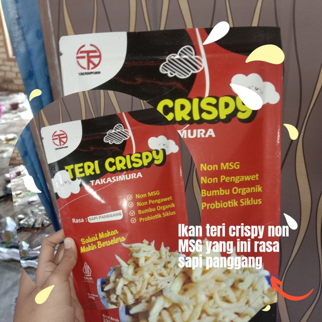 

ikan teri crispy super rasa sapi panggang enak banget rasa sapi panggangnya kerasa banget