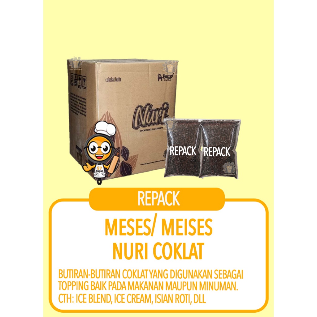 

[ HEMAT 1 kg x 4 pcs] Meses Nuri Coklat Dan Warna Halal 1 KG X 4 PCS