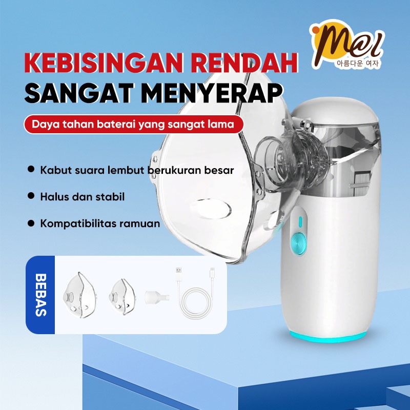 MCI Nebulizer Portabel untuk Inhaler, Mesin Nebulizer Semprot Ultrasonik untuk Asma, Dapat Diisi Ula