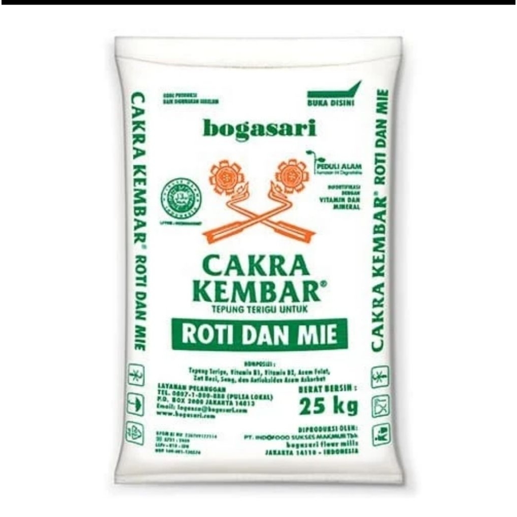 

TEPUNG TERIGU CAKRA KEMBAR 25 KG