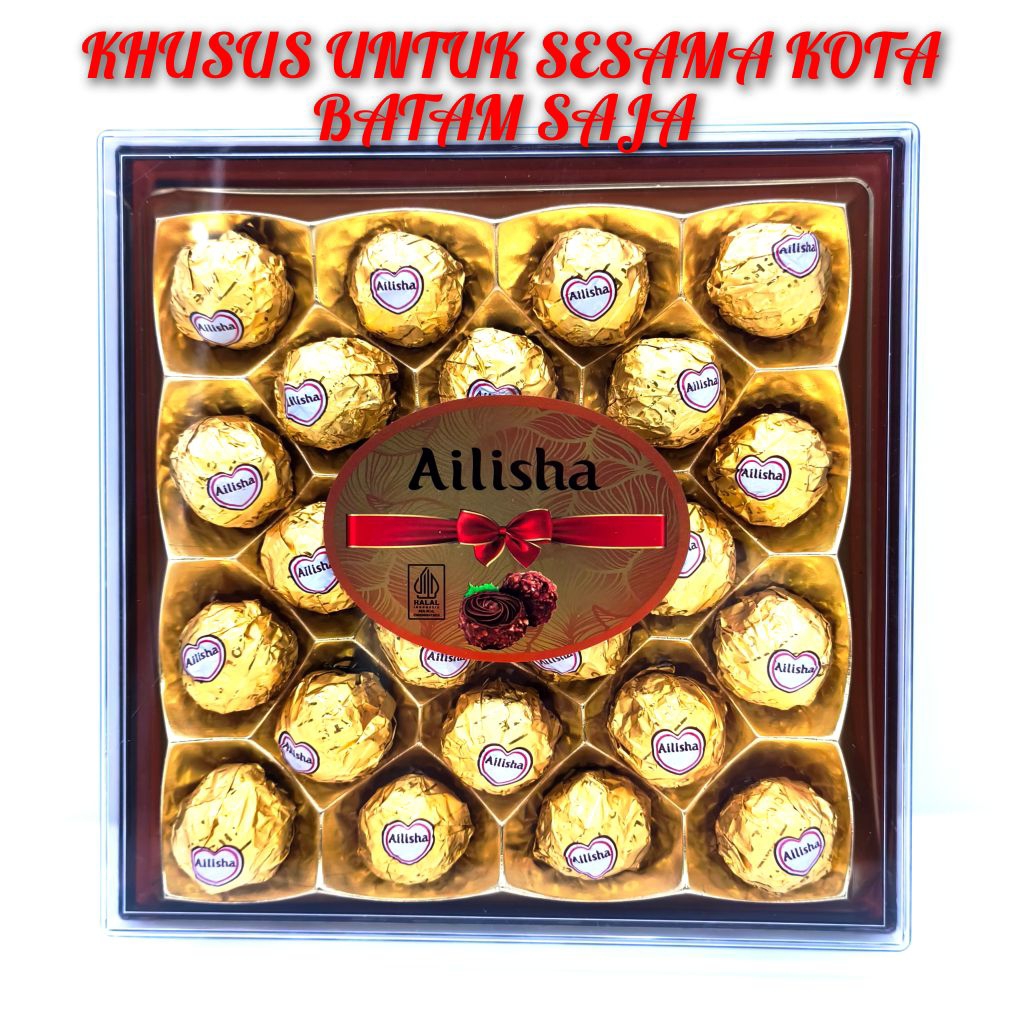 

Ailisha Coklat Susu dengan Kacang Tanah 300gram isi 24pcs
