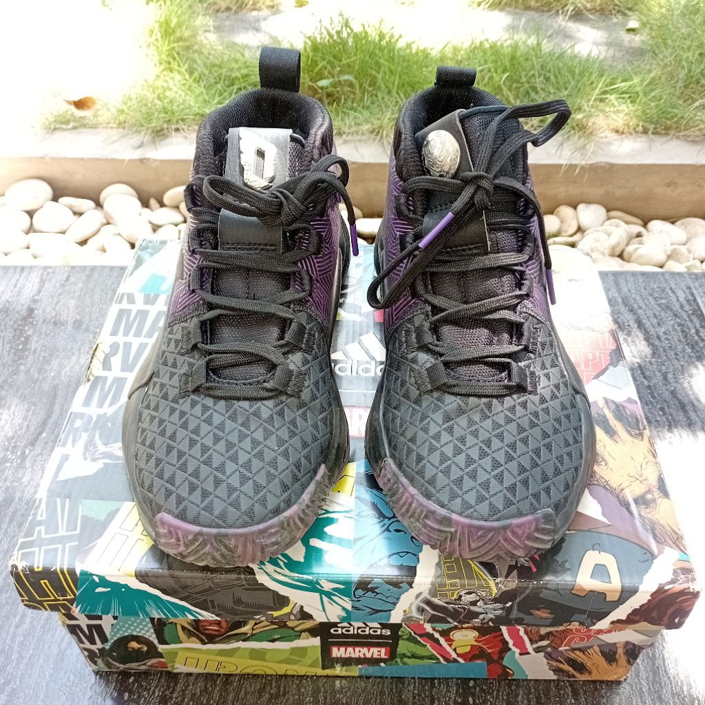 Sepatu Adidas Dame 5 J Marvel Black Panther EG2627 Spesial Edition