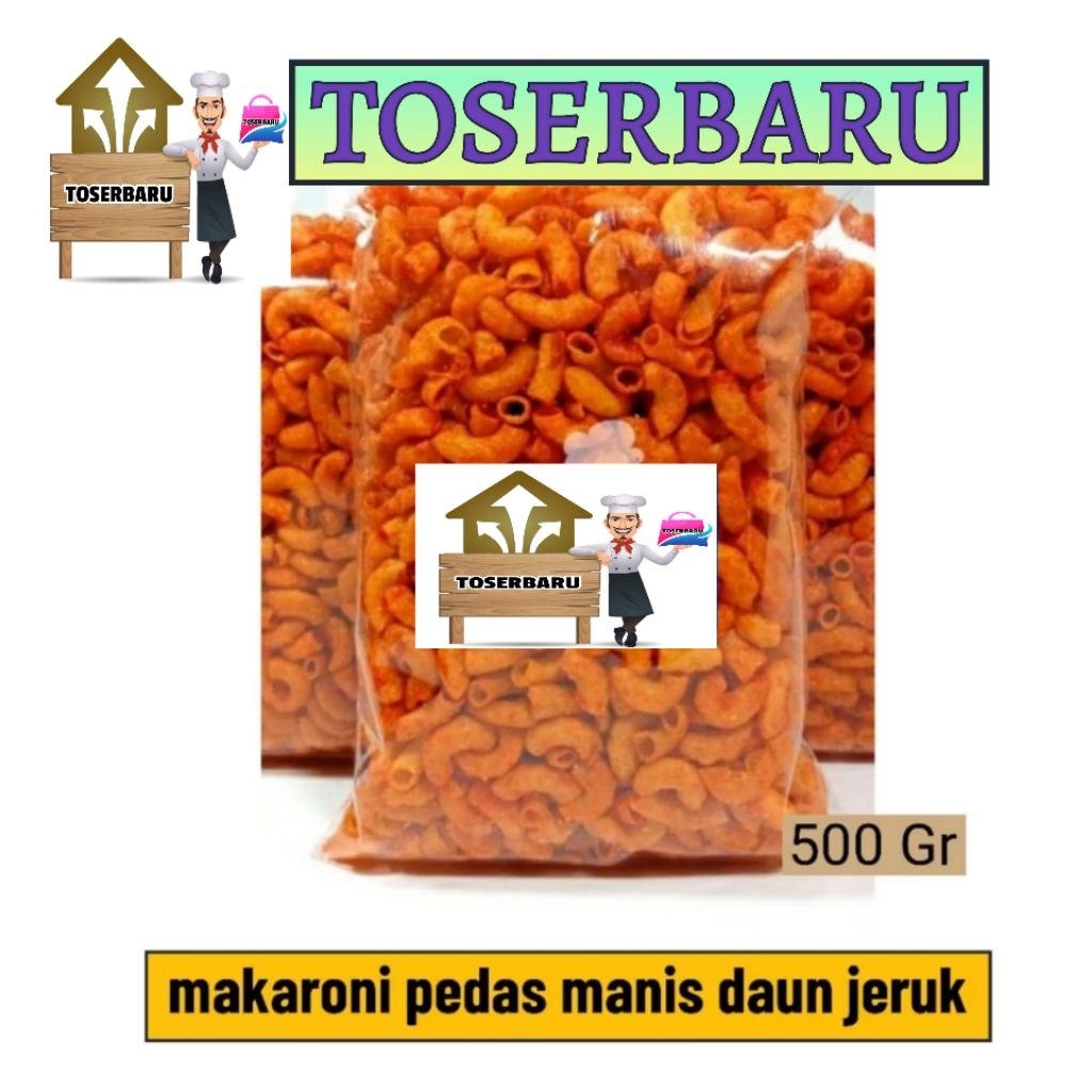 

CAMILAN Makaroni Pedas manis daun jeruk Kemasan 500Gr | makaroni pipa Buntet edas manis 500Gr