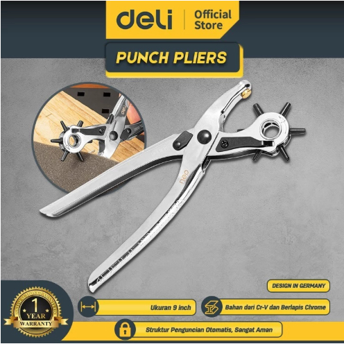 

Deli Hole Puncher / Tang Pembolong Pelubang Sabuk Gesper Kulit DL1919C