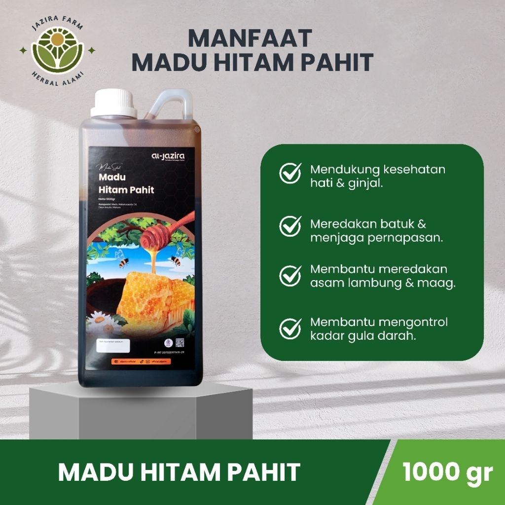 

Madu Hitam Pahit Al-Jazira Penuh Khasiat Garansi 100% Asli
