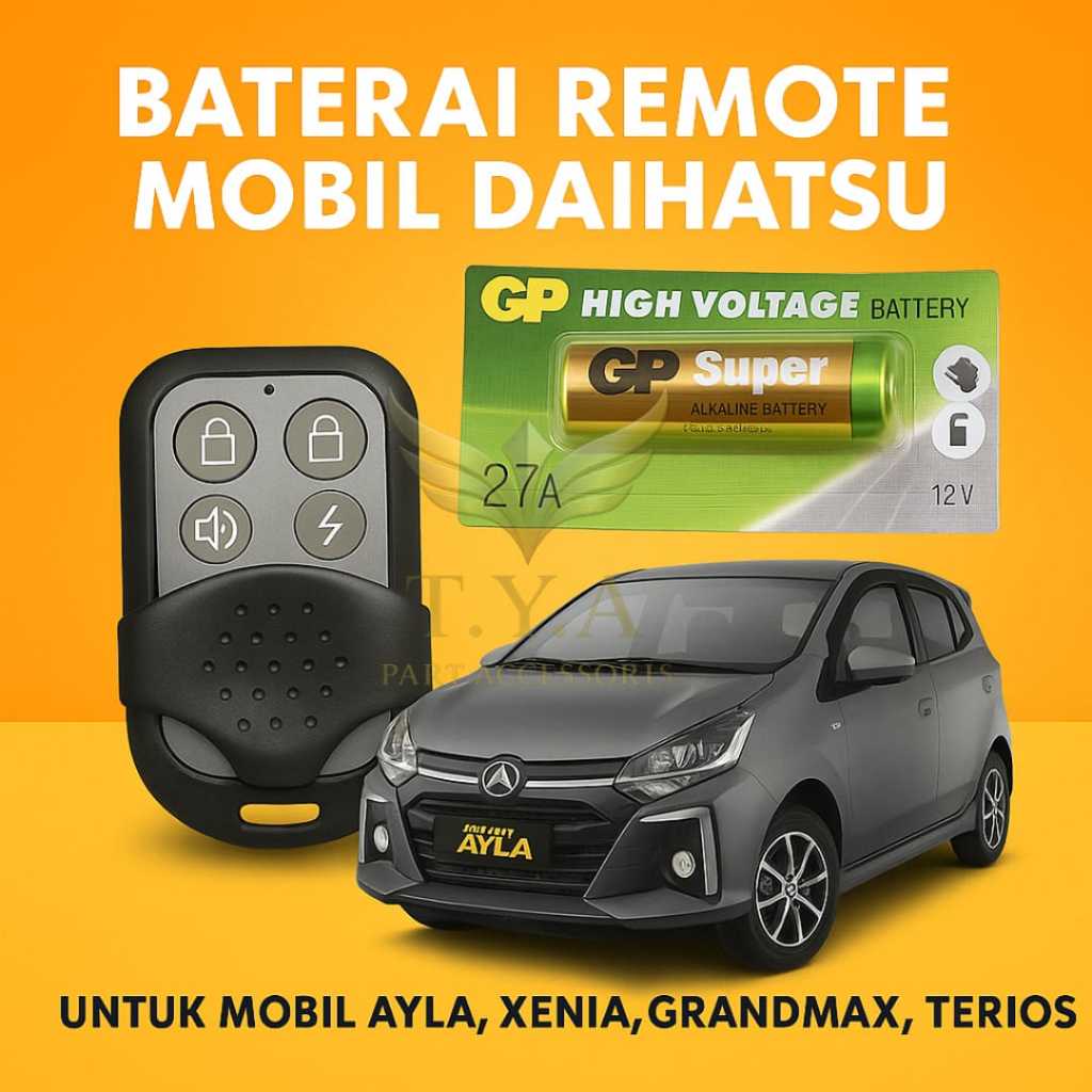 Baterai Battery Remote Alarm Mobil Daihatsu Ayla Xenia Grand Max Terios Original jepang keyless Smar