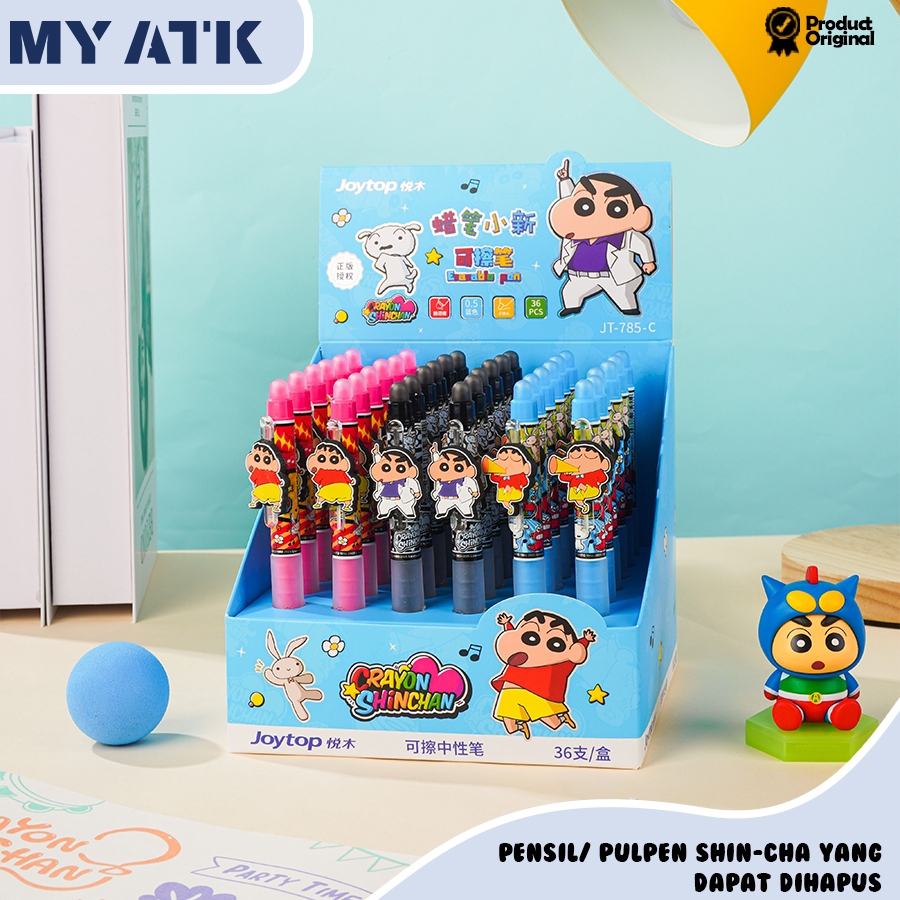 

Pen 0.5 mm Tinta Berwarna Bisa Dihapus / Alat Tulis Colorful Karakter Shinchan Crayon