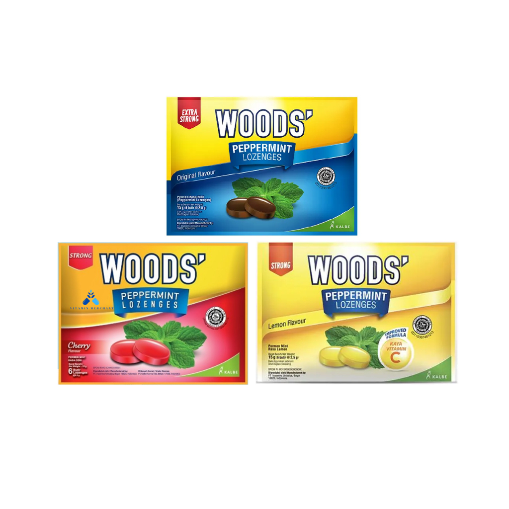 

Woods Peppermint Lozenges isi 6 - Permen Pelega Tenggorokan