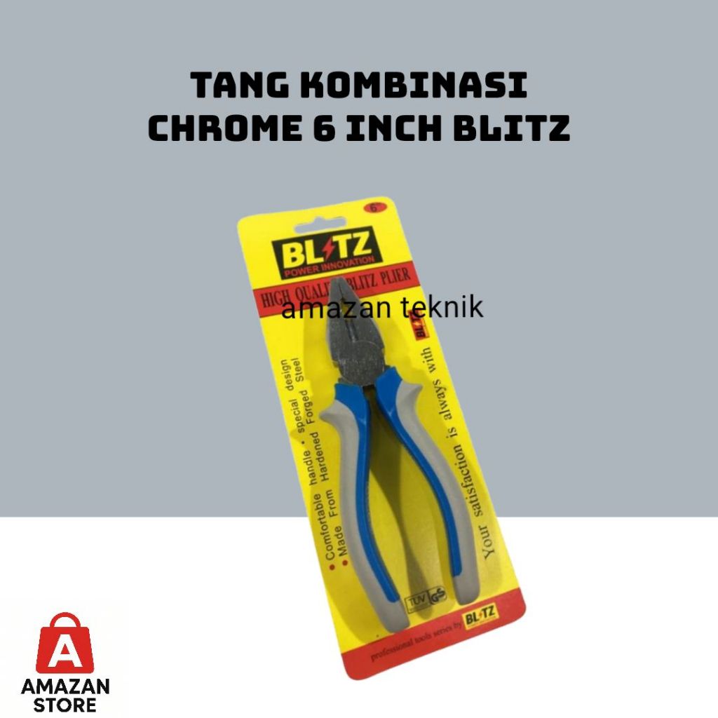 Blitz Tang Kombinasi Blitz Chrome 6 inch 7 inch 8 inch/Tang Kombinasi Chrome Blitz