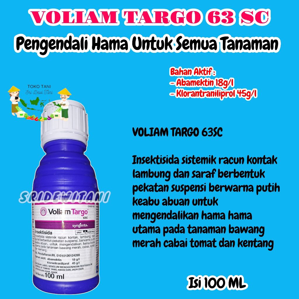 INSEKTISIDA VOLIAM TARGO ISI 100 ML PENGENDALI HAMA SEMUA TANAMAN ABAMEKTIN