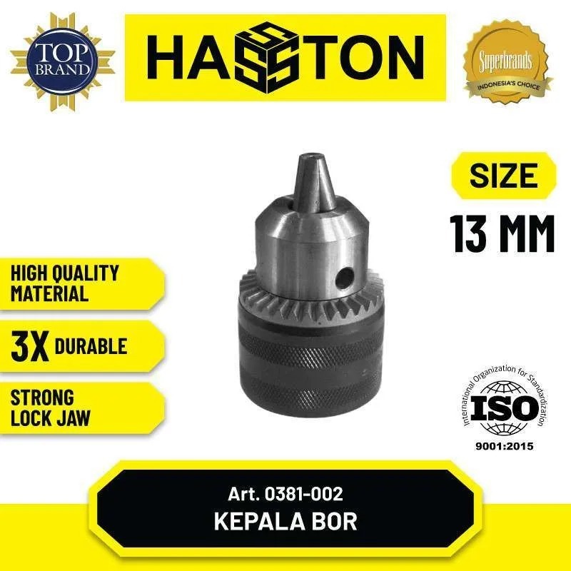 Kepala Bor Listrik Hasston 0381-002, Kepala Mesin Drat 13mm